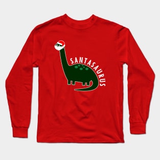 Santasaurus Funny Dinosaur Christmas Long Sleeve T-Shirt